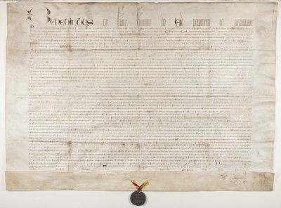 Bula papal confirmando la carta del obispo Henry Wardlaw, recto de Unbekannt