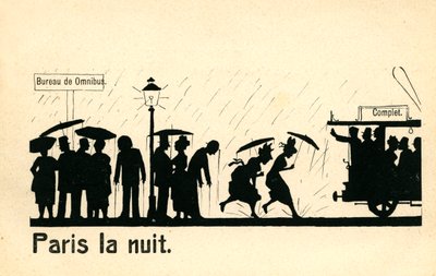 París de noche ("Paris la nuit"), c. 1900. de Unbekannter Künstler