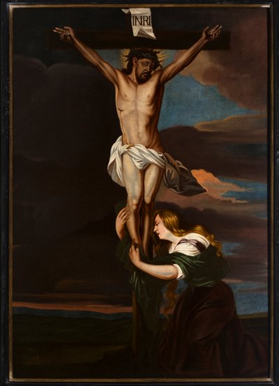 Iglesia parroquial (Iglesia Parroquial de Nuestra Señora). En el interior. Pintar. Calvario. de Unbekannter Künstler