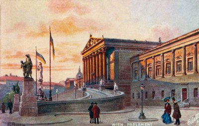 Parlamento de Viena, finales del siglo XIX/XX (tarjeta postal) de Unbekannter Künstler