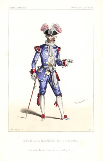 Paul Grassot como Tourangeot en Sylvandire de Leuven/Vanderburch, Theatre du Palais-Royal de Unbekannter Künstler