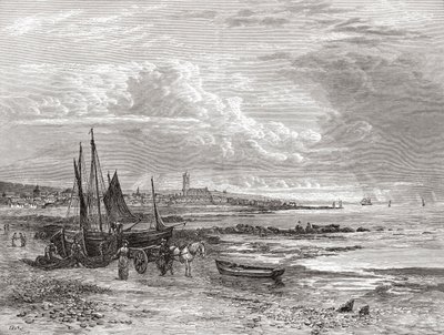 Penzance, Cornwall, Inglaterra a finales del siglo XIX, de 