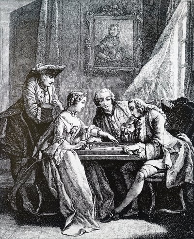 Personas jugando Tric-Trac de Unbekannt