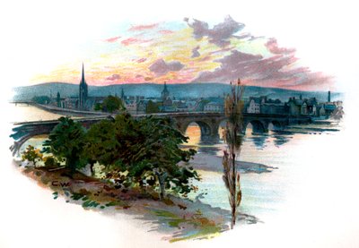 Perth desde Bridge End de Unbekannter Künstler