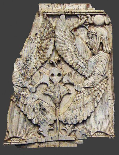 Placa que representa criaturas aladas, Nimrud, Mesopotamia, siglos VIII-VII a.C. de Unbekannt