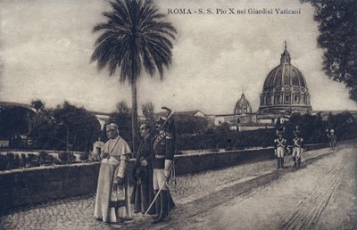 Papa Pío X (1835-1914) caminando por las calles de Roma de William M. Timlin