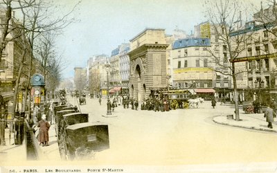 Porte Saint - Martin , París, c. 1900. de Unbekannter Künstler