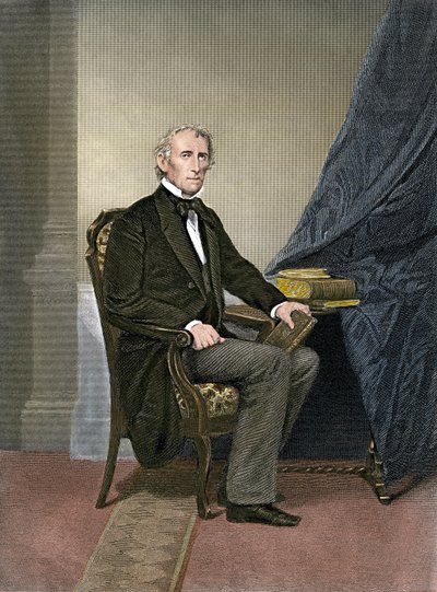 Retrato del presidente estadounidense John Tyler (1790-1862). de Unbekannter Künstler