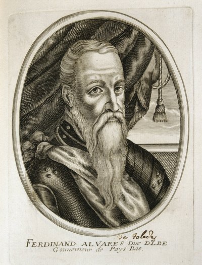 Retrato del duque de ALba (1507-1582) (grabado) de Unbekannter Künstler