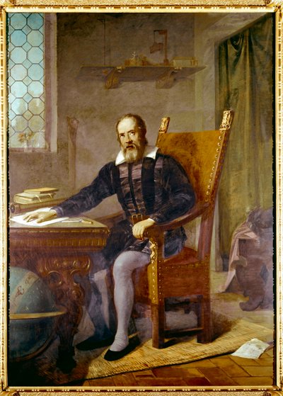 Retrato de Galileo Galilei dit Galilee (1564 - 1642) - Pintura anónima - Lastra a Signa, villa selva, Italia de Unbekannter Künstler