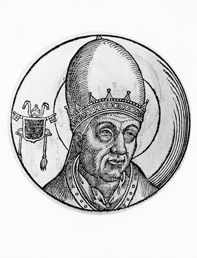 Retrato de Juan III (fallecido en 574), 61º Papa de la Iglesia Católica desde 561, grabado de William M. Timlin
