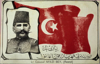 Retrato de Niyazi Bey (grabado) de Unbekannter Künstler