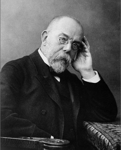 Retrato de Robert Koch, médico alemán de Unbekannter Künstler