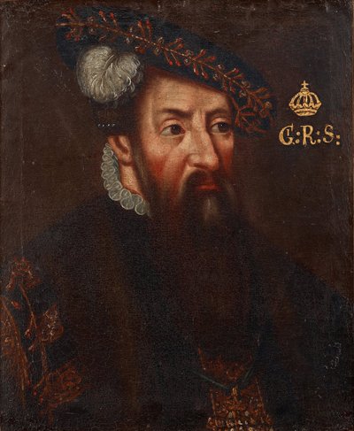 Retrato del Rey Gustavo I de Suecia de Unbekannt