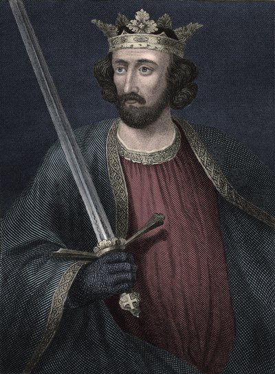 Retrato del rey de Inglaterra Eduardo I (grabado) de Unbekannter Künstler