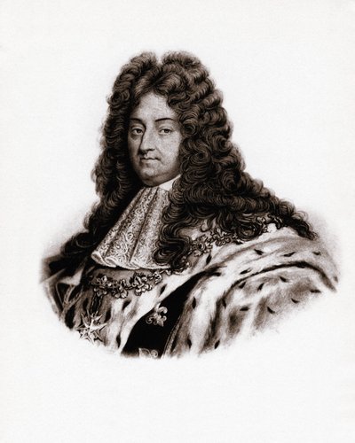 Retrato del rey de Francia Luis XIV (1638-1715) Grabado del siglo XIX de Unbekannter Künstler