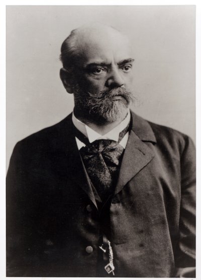 Fotografía de retrato de Antonin Dvorak (1841-1904) compositor checo (foto en blanco y negro) de Unbekannt