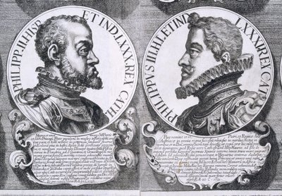 Retratos de Felipe II y Felipe III de España de Unbekannt