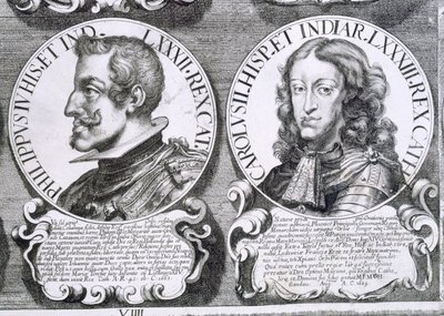 Retratos de Felipe IV y Carlos II de Unbekannt