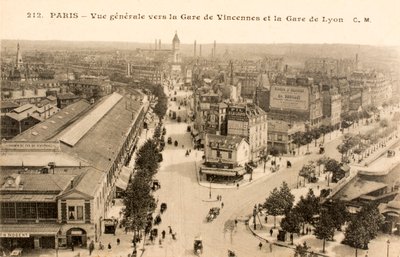 Tarjeta postal/Estación de Vincennes/Estación de Lyon/París/Seine/Ile de France/Francia de William M. Timlin
