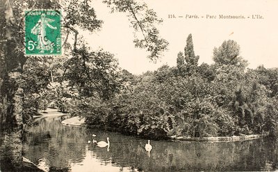 Parque Montsouris, París, Sena, Isla de Francia, Francia de William M. Timlin