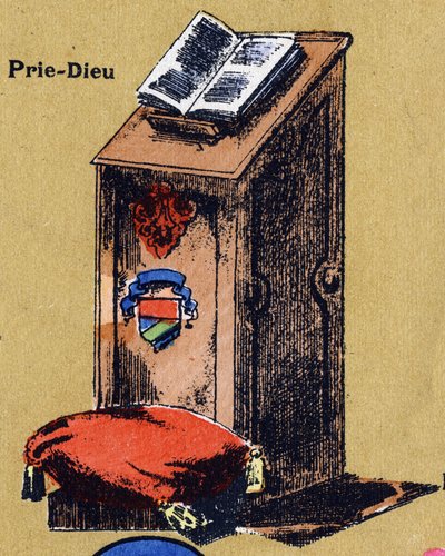 Rezar a Dios. Alfabeto ilustrado. Imágenes reunidas en Jarville-Nancy, principios del siglo XX. Dim: 40 x 29 cm. Litografía sobre fondo bistre de Unbekannt