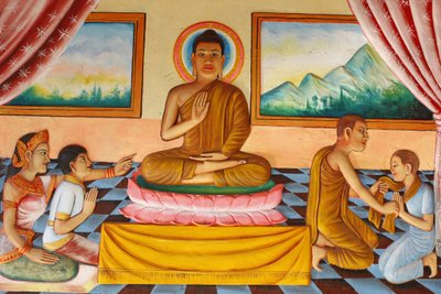 Vida del Buda con su hijo Rahula, Siem Reap, Camboya de Unbekannt