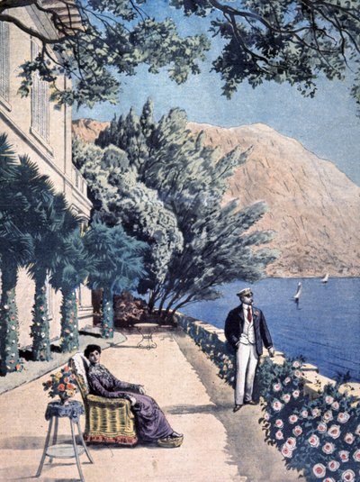 Vacaciones presidenciales, Poincare en Eze les Pins de Unbekannter Künstler