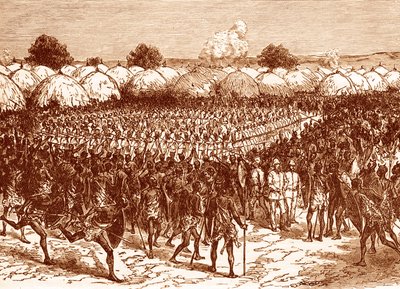Protesta en Masindi contra el explorador británico Samuel Baker de Unbekannter Künstler