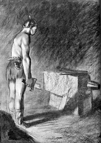 Debilidad militar prusiana - Caricatura de la Primera Guerra Mundial de Unbekannter Künstler