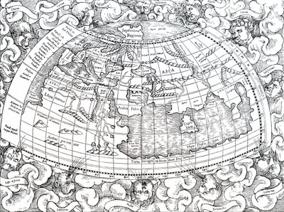 Mapa del mundo conocido entonces de Ptolomeo de Alejandría de Unbekannt