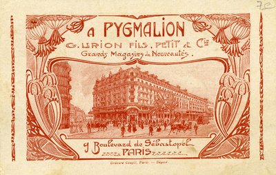 Pygmalion- anuncio de unos grandes almacenes franceses. de Unbekannter Künstler