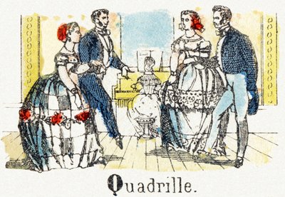 Q - Cuadrilla - Alfabeto de entretenimiento infantil circa 1890 (litografía) de Unbekannt