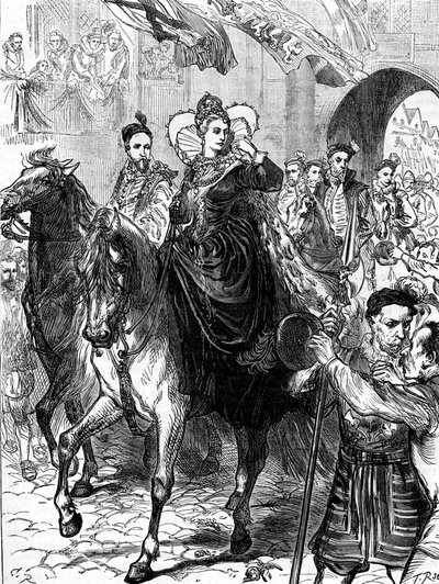 La reina Isabel I entra en Londres, 23 de diciembre de 1558 de Unbekannter Künstler