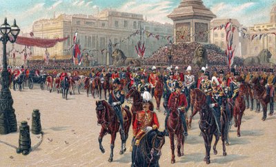 Reina Victoria de Inglaterra- Procesión del jubileo de Su Majestad de Unbekannter Künstler