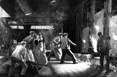 Carrera contra el tiempo, una pintura al óleo de Tien Ling de Unbekannt