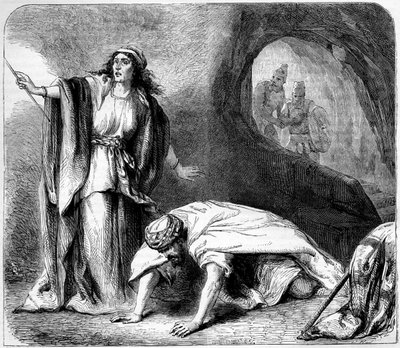 Resurrección de Samuel por la bruja de Endor - Biblia de Unbekannter Künstler