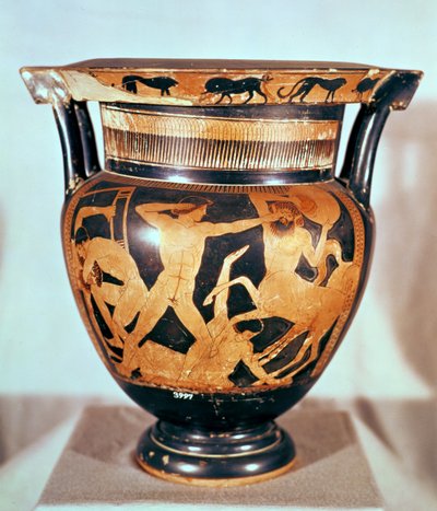 Vaso de figuras rojas que representa la batalla entre los centauros y los lápitas, griego de Unbekannt