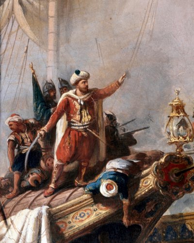 Representación de Hayreddin Barbarossa. Detalle. (Pintura) de Unbekannter Künstler