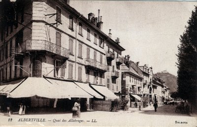 Ródano-Alpes, Saboya, Albertville: vista del Quai des Allobroges de William M. Timlin