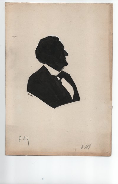 Richard Wagner (1813-1883) hacia 1850, silueta) de Unbekannter Künstler