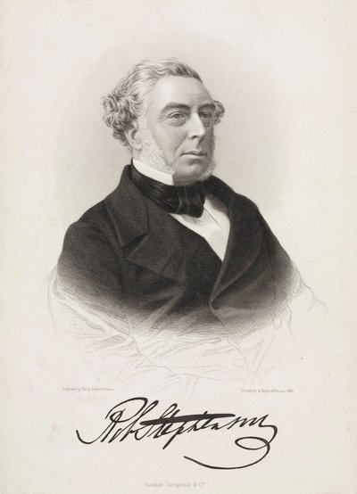 Robert Stephenson, ingeniero mecánico y civil inglés, c. 1850s de Unbekannt