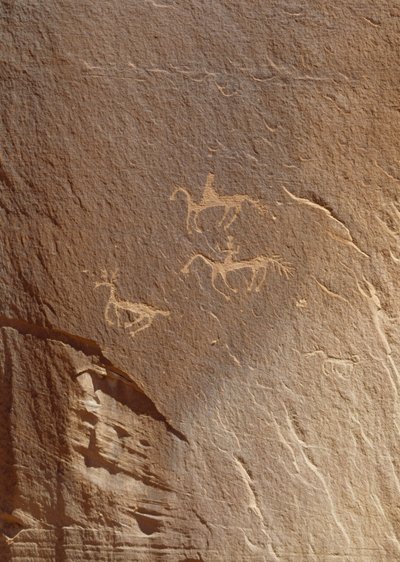 Grabados rupestres, Ledge Ruin, Monumento Nacional del Cañón de Chelly, Arizona, EE.UU. de William M. Timlin