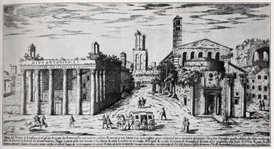 Foro Romano siglo XVI (grabado) de Unbekannter Künstler