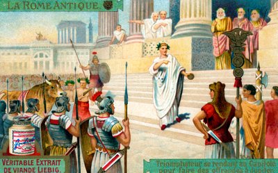 Triunfo romano - ceremonia civil/rito religioso de Unbekannter Künstler