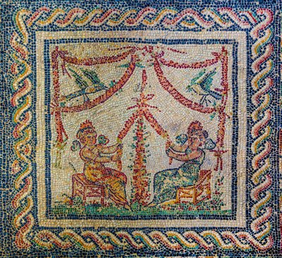 Villa romana con maravillosos suelos de mosaico de Unbekannter Künstler