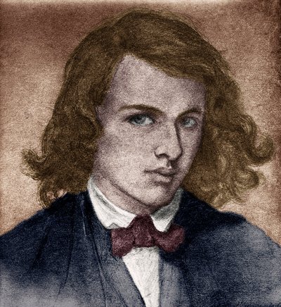 Rossetti, Dante Gabriel o Gabriel Charles Dante Rossetti - Poeta, pintor y traductor inglés 1828-1882. Autorretrato de juventud. de Unbekannter Künstler