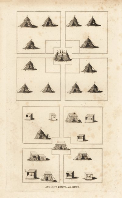 Campamento real, era del rey Enrique VIII, mostrando los cuarteles reales, mercado, chozas de tenderos, carniceros, etc. de Unbekannt