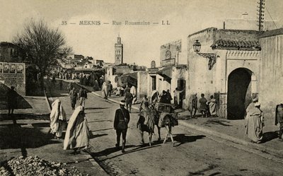 Rue Rouamzine en Meknes, Marruecos de Unbekannter Künstler