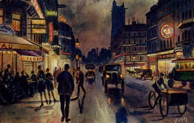 Rue de Rivoli, París, c.1933 (postal) de Unbekannter Künstler